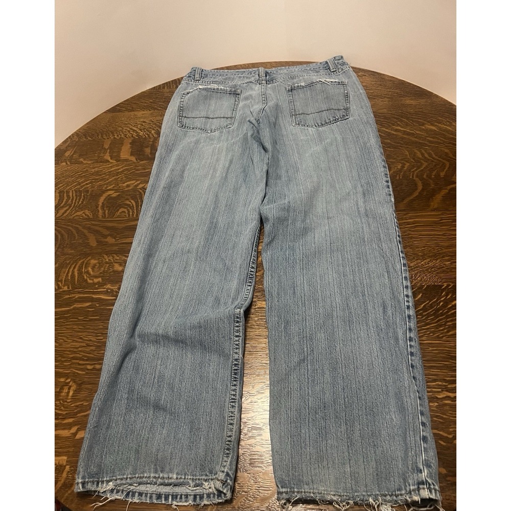 Vintage Y2K PLUGG Jeans Mens 38x34 Loose Straight Distressed Denim 210097